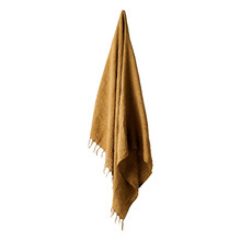Fringed Vintage Linen Throw